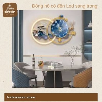 mẫu đồng hồ treo tường phòng khách sang trọng