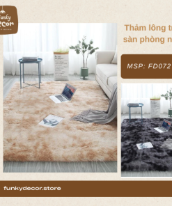 thảm lông trải sàn phòng ngủ funky decor