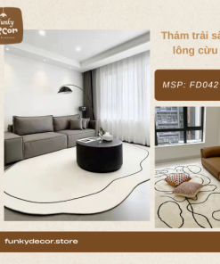 tham trải sàn lông cừu funky decor