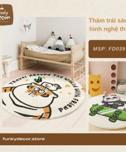 thảm trải sàn in hình nghệ thuật funky decor