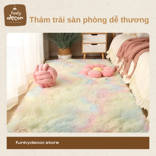thảm trải sàn phòng ngủ dễ thương