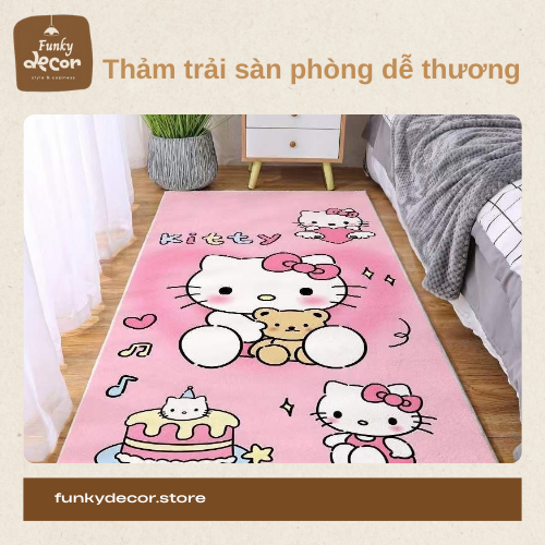 thảm trải sàn phòng ngủ dễ thương