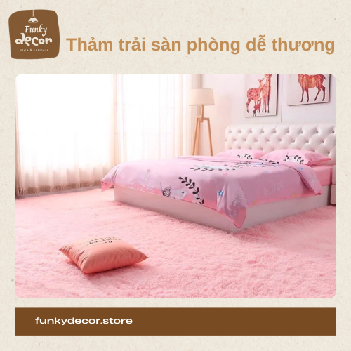 thảm trải sàn phòng ngủ dễ thương