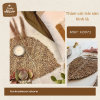 thảm cói trải sàn hình lá funky decor