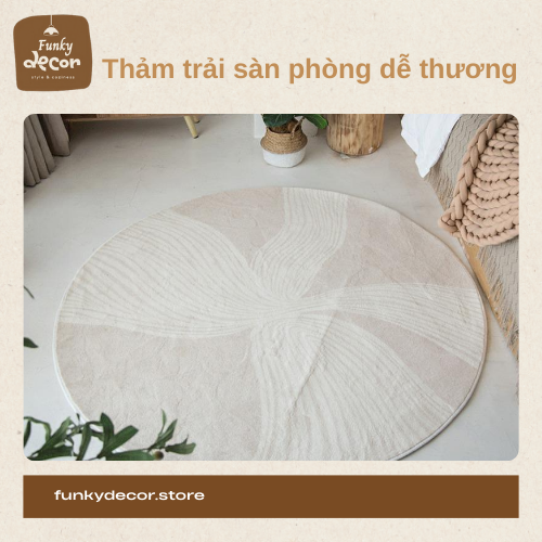 thảm trải sàn phòng ngủ dễ thương