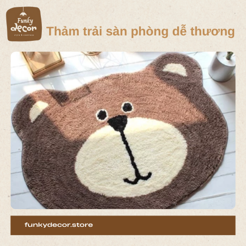 thảm trải sàn phòng ngủ dễ thương.