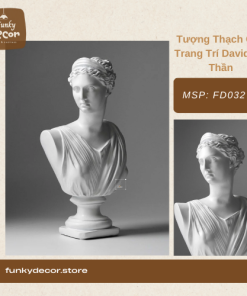 Tượng Thạch Cao Trang Trí David Nữ Thần