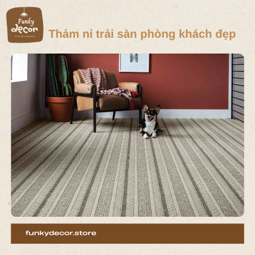thảm ni trải sàn phòng khách đẹp