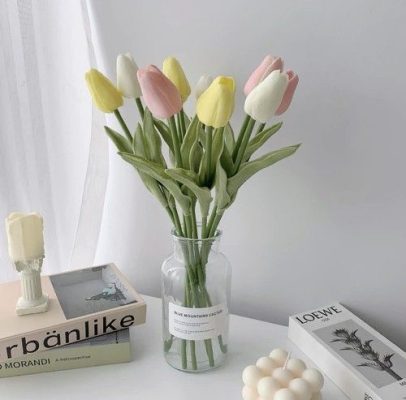 Lọ hoa đẹp - Lọ hoa tuylip tối giản