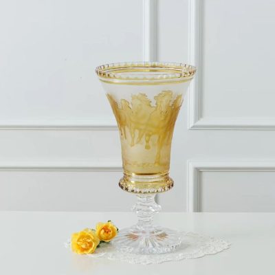 Lọ hoa pha lê mài thủ công