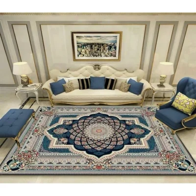 Thảm trải sàn chất liệu bền đẹp, phù hợp sử dụng trong không gian phòng khách